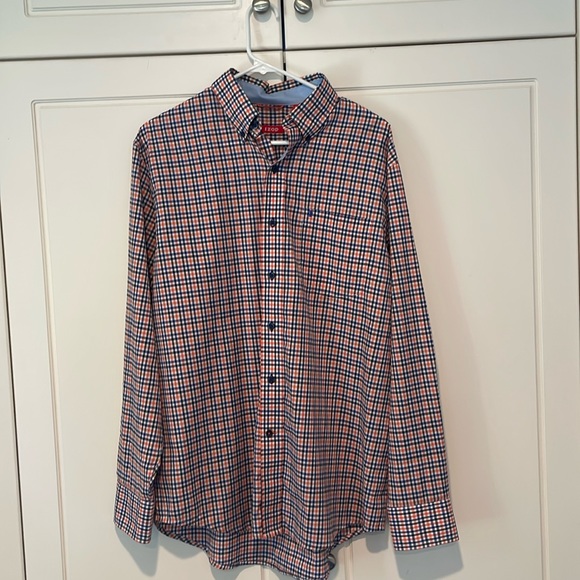 Izod red white and blue button down shirt size Medium - Picture 1 of 4
